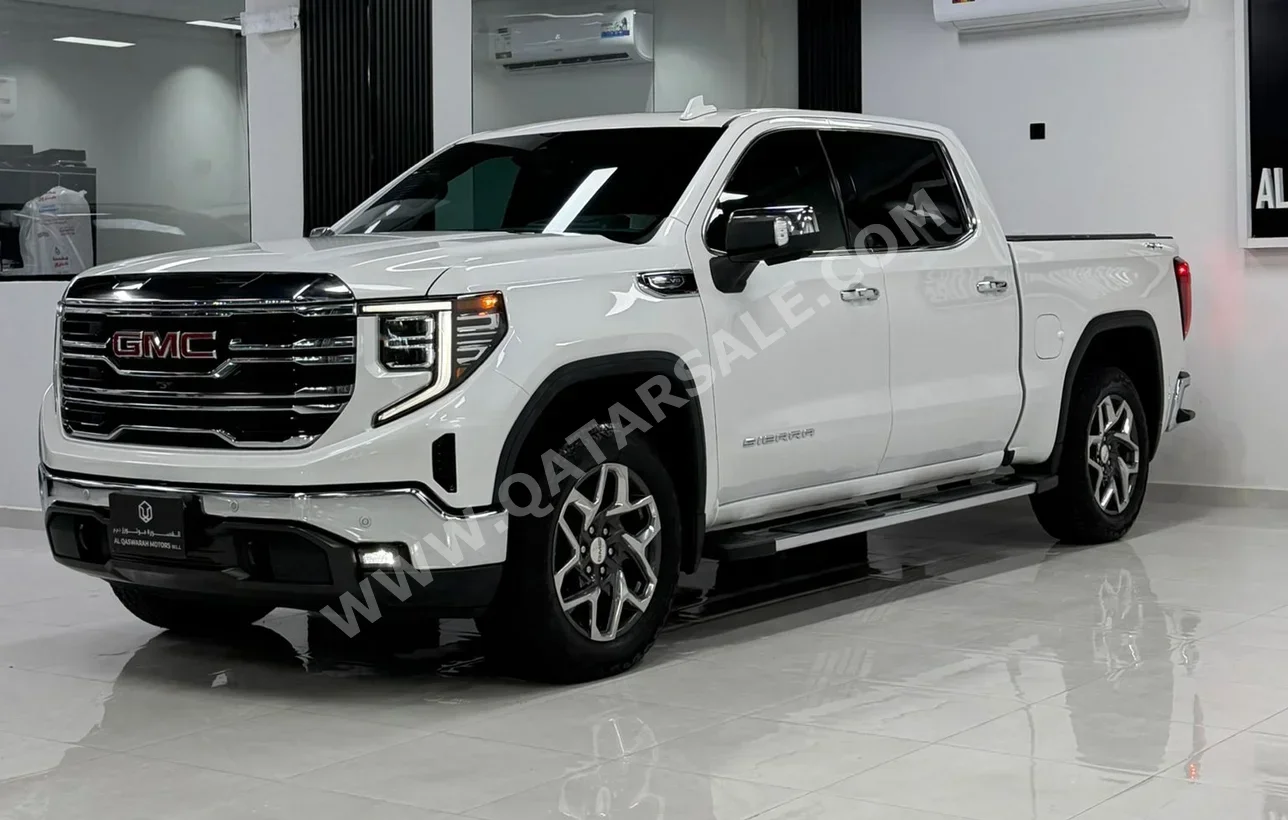 جي ام سي سييرا اس ال تي 2024 اوتوماتيك 30,000 كم 8 سلندر دفع رباعي بيكب أبيض تحت الضمان