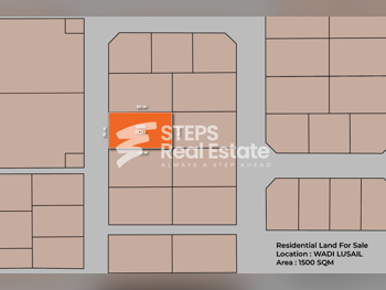 اراضي للبيع  في الظعاين  - أم قرن  -المساحة 1,500 متر مربع