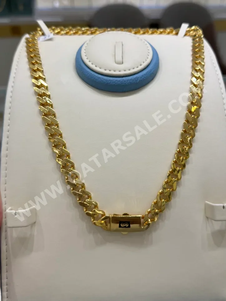 الذهب قلادة  ايطاليا  نسائي  حسب القطعة ( ديزاينرز)  بدون حجر  ضمان الصيانة  توصيل مجاني  ذهب أصفر  عيار 21