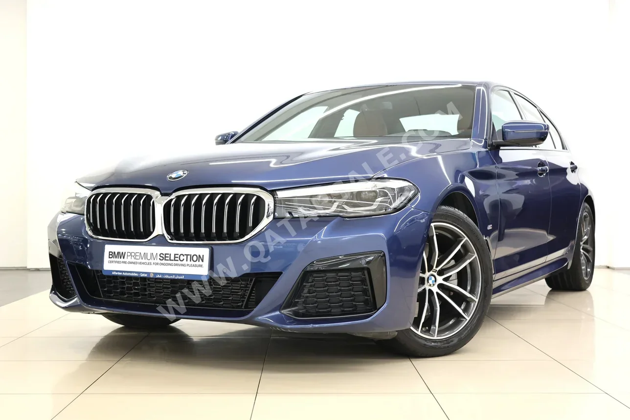 BMW  5-Series  520i  2021  Automatic  89,000 Km  4 Cylinder  Rear Wheel Drive (RWD)  Sedan  Blue  With Warranty