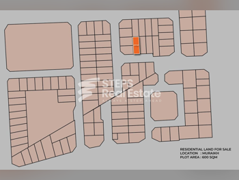 Lands For Sale in Al Rayyan - Muraikh -Area Size 600 Square Meter