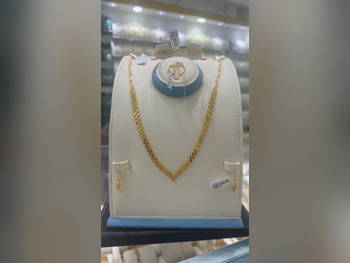 Gold Set Bahrain Woman By Weight 22.41 Gram Band Maintenance Warranty Free Shipping Yellow Gold 21k