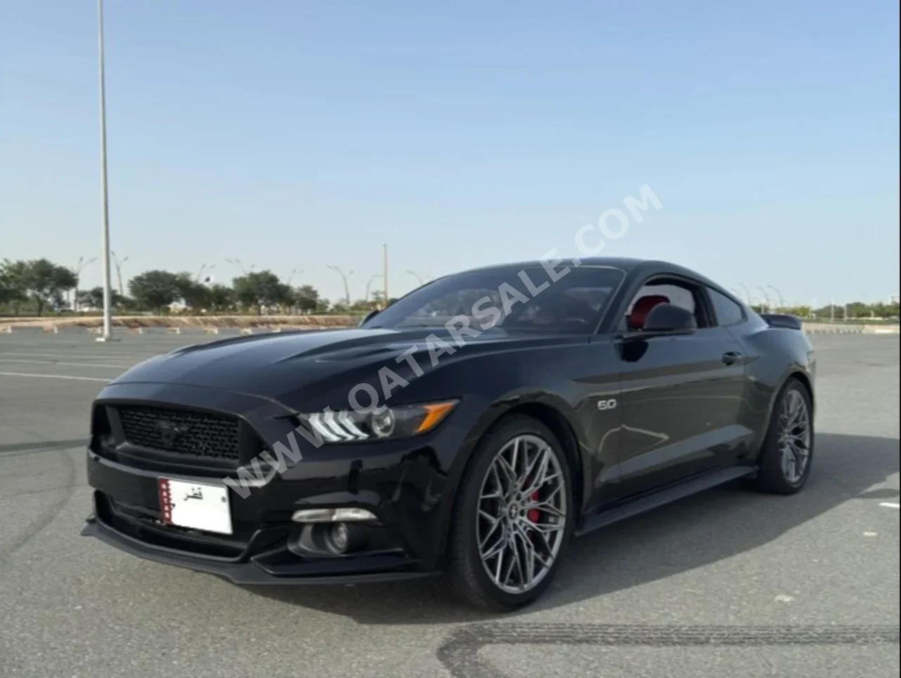 فورد موستانغ جي تي 2016 اوتوماتيك 125,100 كم 8 سلندر دفع خلفي كوبيه \ سبورت أسود