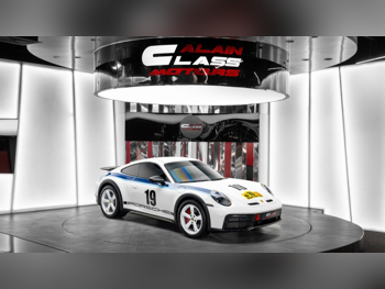 بورش  911  داكار  2023  اوتوماتيك  7,297 كم  6 سلندر  دفع كلي مستمر  كوبيه \ سبورت  أبيض وازرق