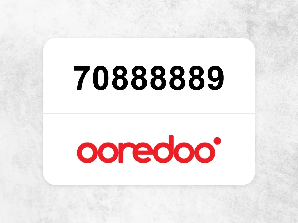 Ooredoo Mobile Phone  70888889
