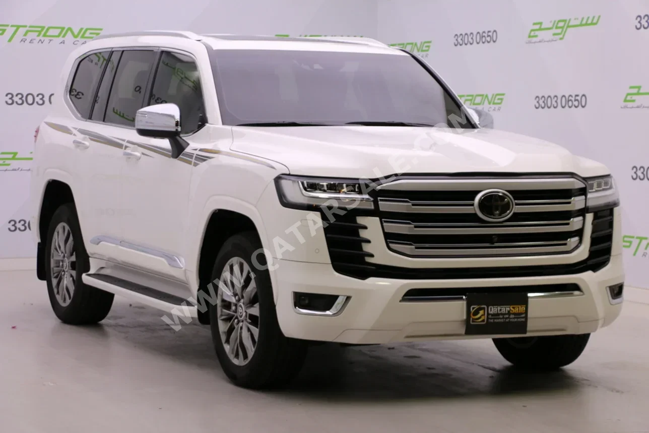 تويوتا لاند كروزر في اكس ار توين توربو 2024 اوتوماتيك 58,000 كم 6 سلندر دفع رباعي اس يو في أبيض تحت الضمان