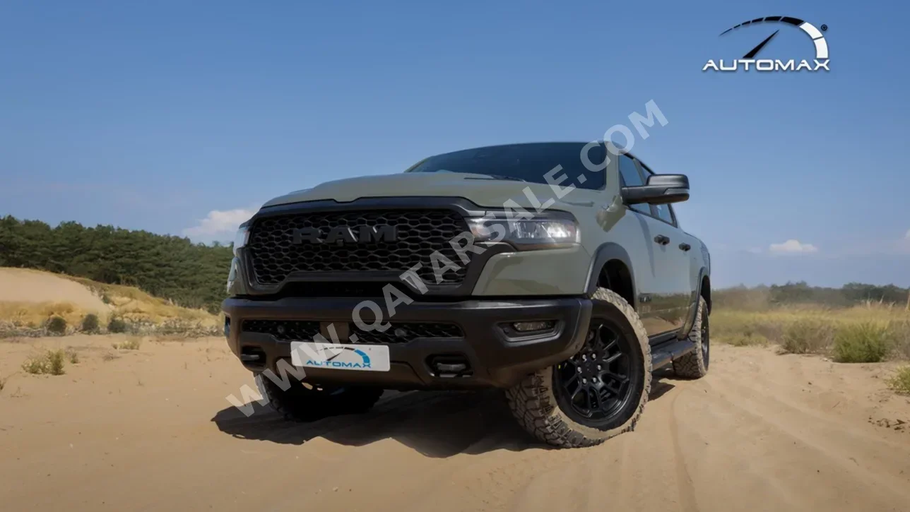 دودج رام ريبل 2026 اوتوماتيك 0 كم 6 سلندر دفع رباعي بيكب أخضر تحت الضمان