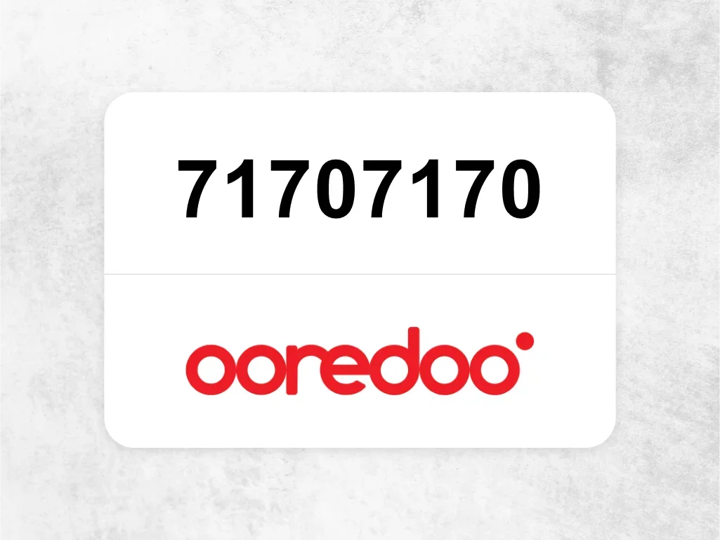Ooredoo Mobile Phone  71707170