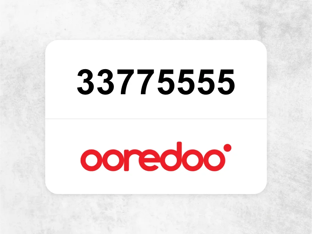 Ooredoo Mobile Phone  33775555