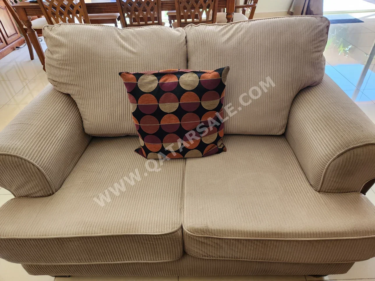 Sofas, Couches & Chairs Home Center  3-Seat Sofa & One Armchair  - Fabric  - Beige