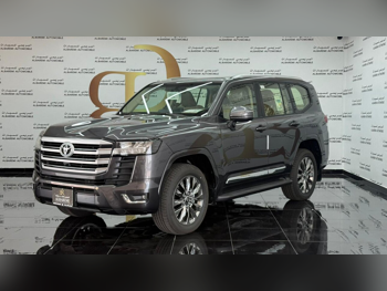 تويوتا  لاند كروزر  جي اكس ار توين توربو  2024  اوتوماتيك  0 كم  6 سلندر  دفع رباعي  اس يو في  رمادي  تحت الضمان