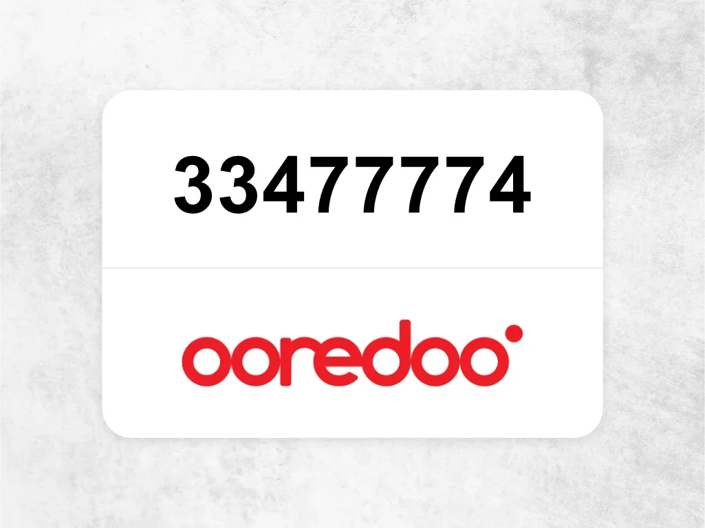 Ooredoo Mobile Phone 33477774