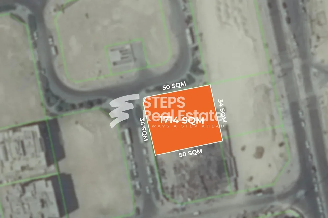 Lands For Sale  in Lusail  - Fox Hills  -Area Size 1,714 Square Meter