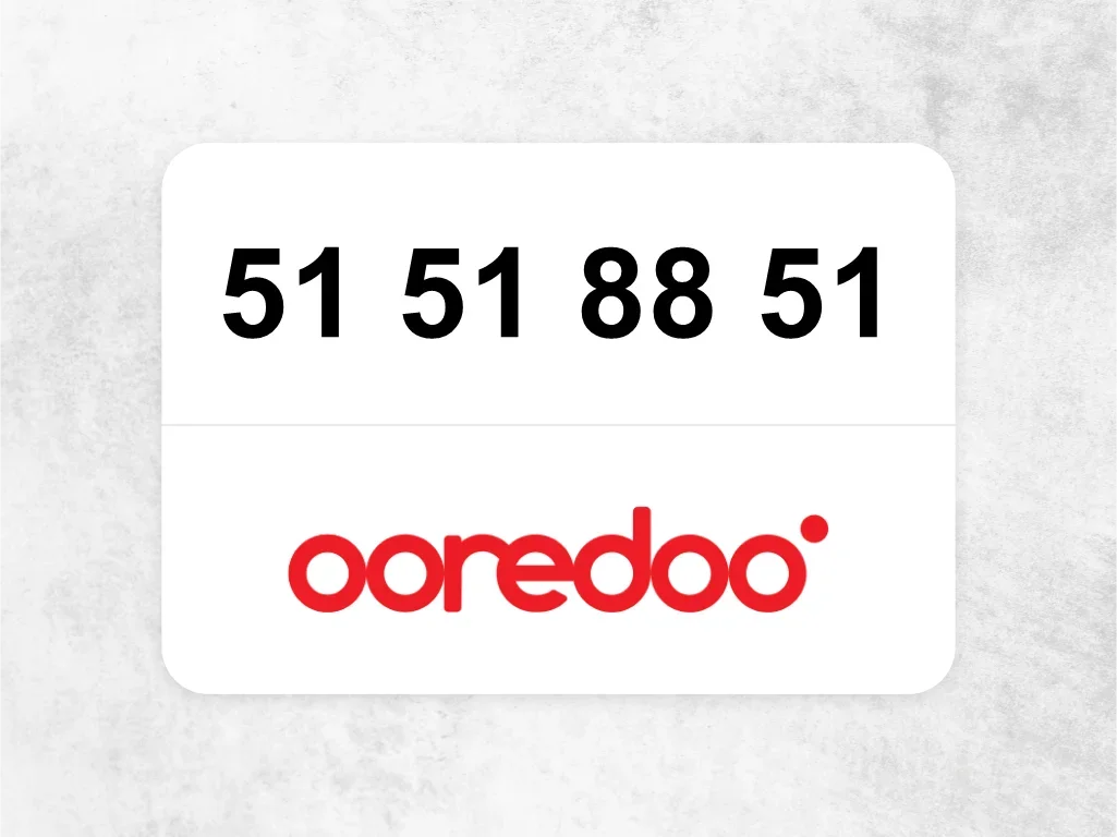 Ooredoo Mobile Phone 51 51 88 51
