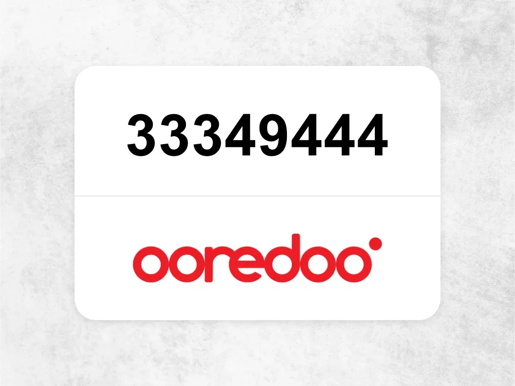 Ooredoo Mobile Phone 33349444