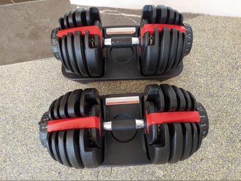 أثقال - دامبل قابل للتعديل - مستدير - أسود