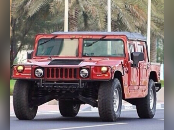 همر  اتش 1  2000  اوتوماتيك  63,000 كم  8 سلندر  دفع رباعي  اس يو في  أحمر