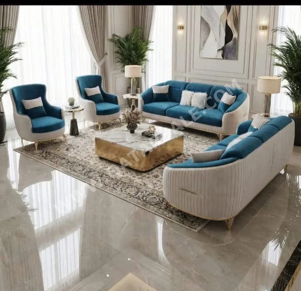 Sofas, Couches & Chairs Sofa Set  - Velvet  - Turquoise