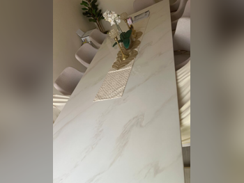 Dining Table with Chairs - Homes r Us - White - 10 Seats