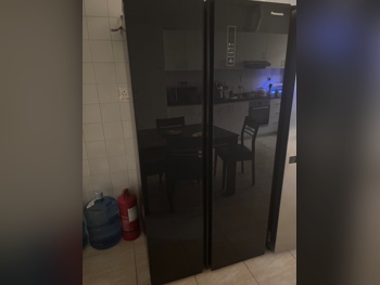 باناسونيك  ثلاجة باب مزدوج  - أسود