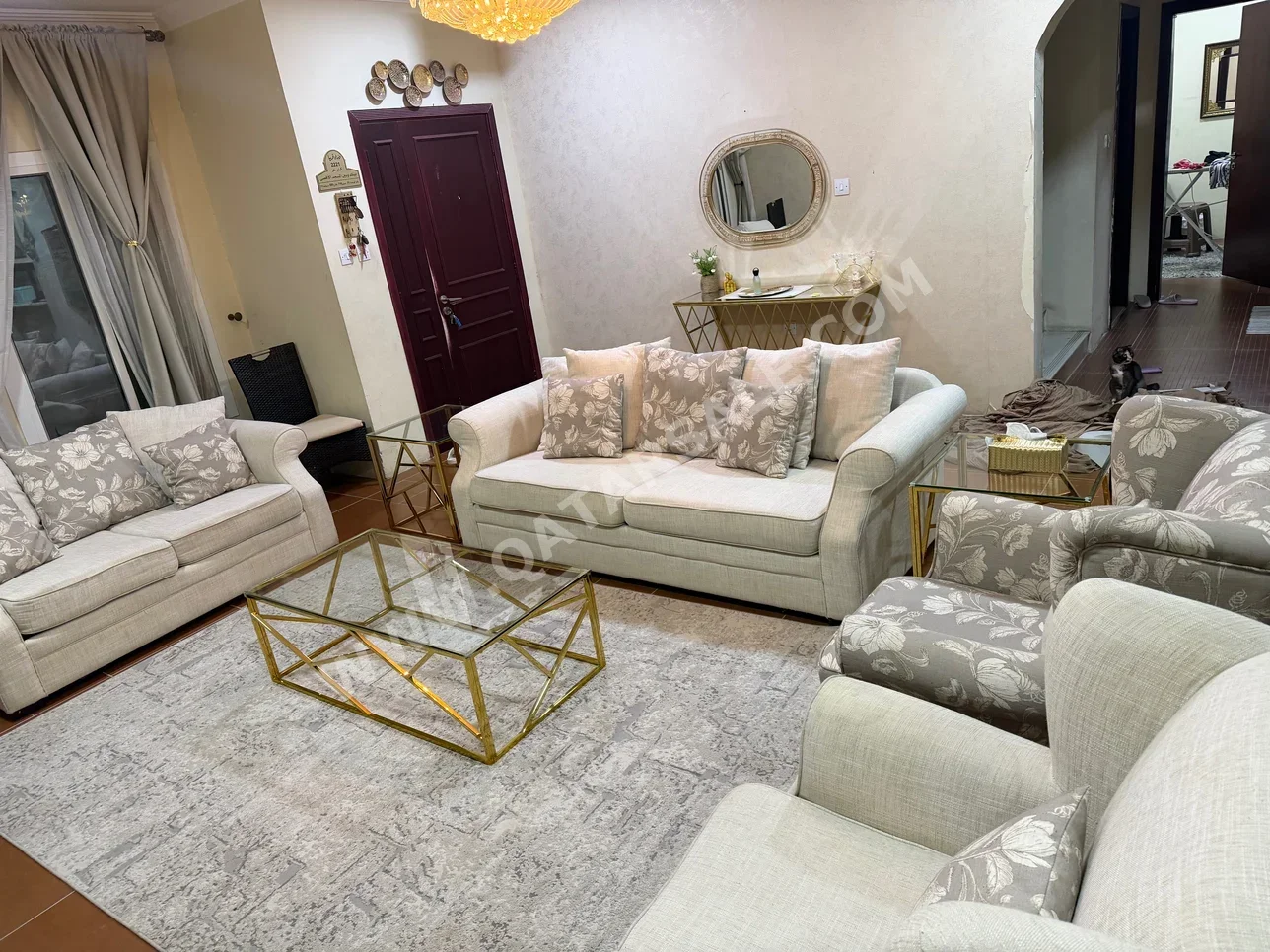 Sofas, Couches & Chairs Sofa Set  - Fabric  - With Table