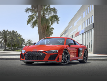 Audi  R8  Spyder V10  2023  Automatic  6,200 Km  10 Cylinder  All Wheel Drive (AWD)  Coupe / Sport  Red  With Warranty