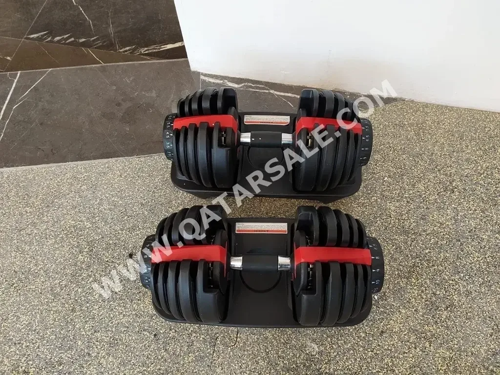 Weights - Adjustable Dumbbells  - Round  - Black