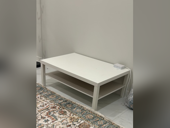 الطاولات والخزائن الجانبية طاولة قهوة وسط - أبيض