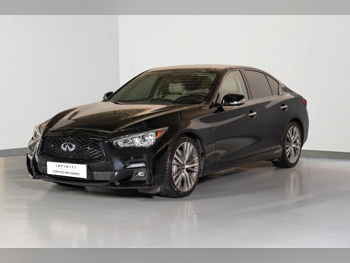 Infiniti  Q  50  2024  Automatic  13,695 Km  4 Cylinder  Rear Wheel Drive (RWD)  Sedan  Black  With Warranty