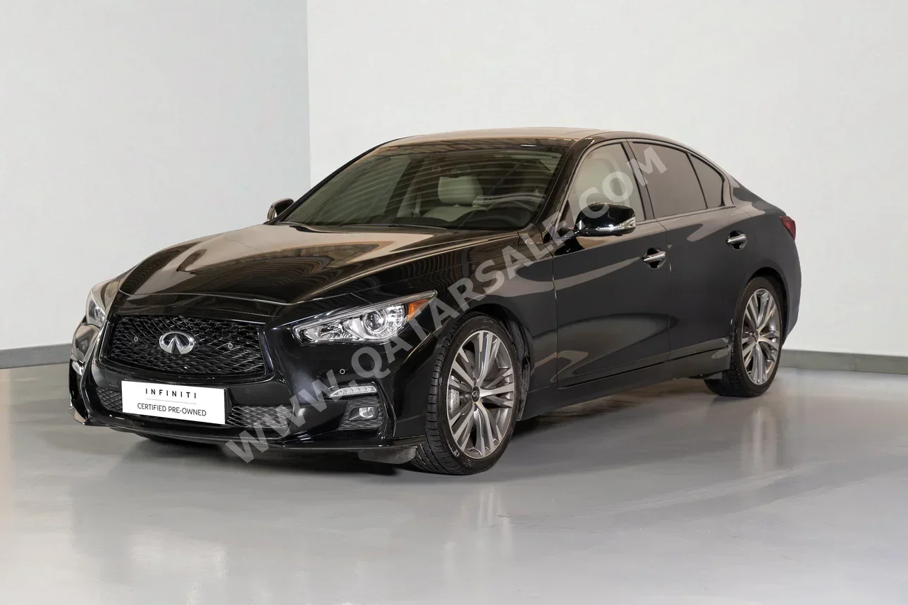 انفنيتي  كيو  50  2024  اوتوماتيك  13,695 كم  4 سلندر  دفع خلفي  سيدان  أسود  تحت الضمان