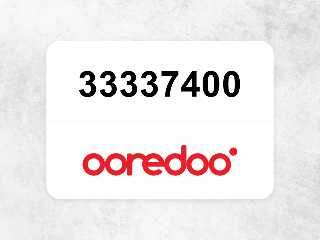 Ooredoo Mobile Phone  33337400