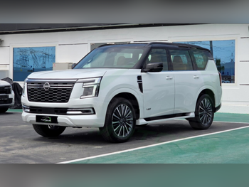 نيسان  باترول  ال اي بلاتينيوم  2026  اوتوماتيك  0 كم  6 سلندر  دفع رباعي  اس يو في  أبيض