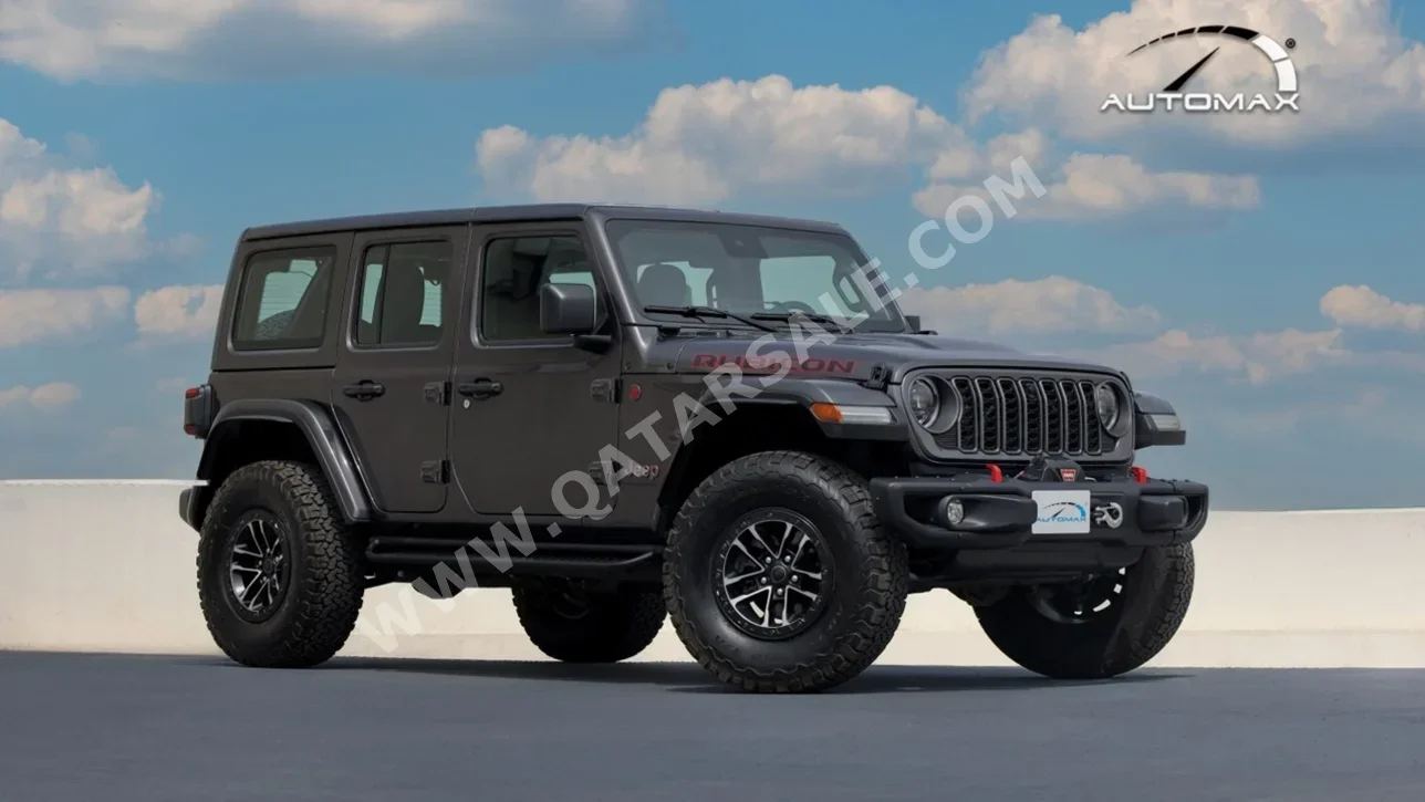 جييب  رانجلار  روبيكون  2025  اوتوماتيك  0 كم  4 سلندر  دفع رباعي  اس يو في  رمادي غامق  تحت الضمان