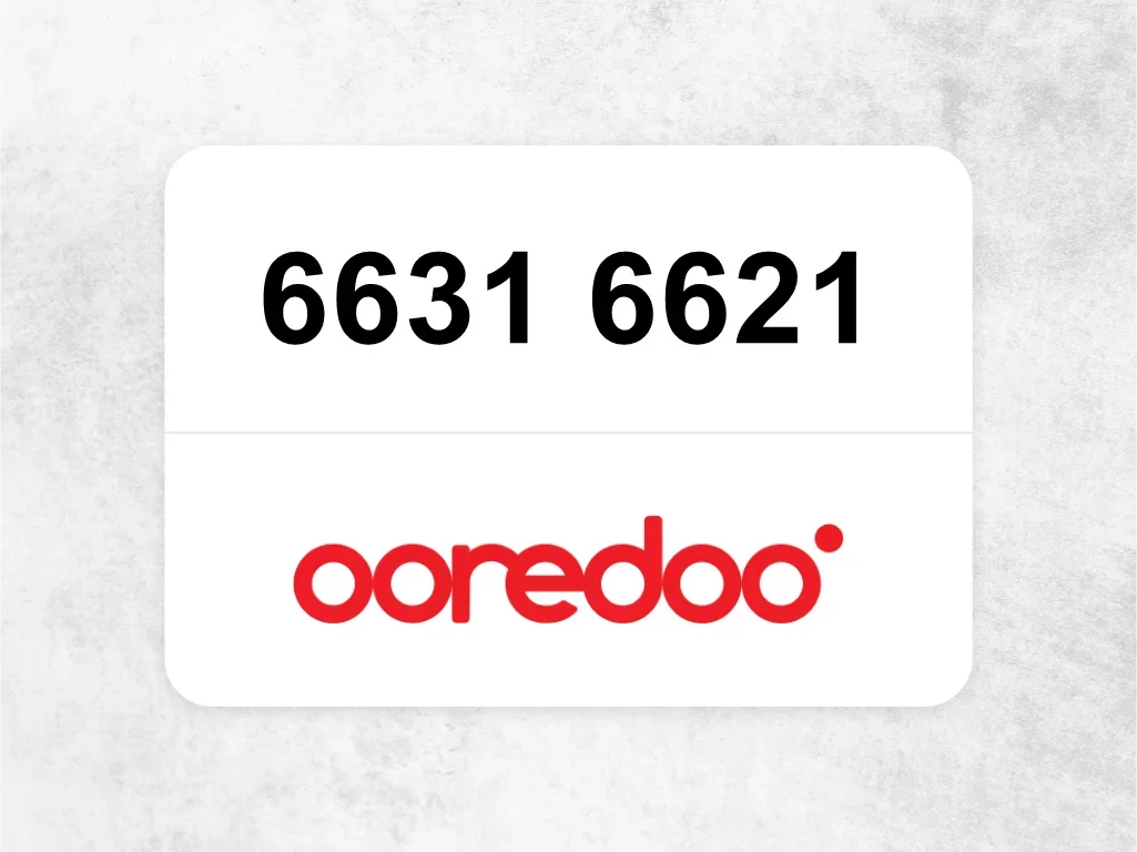 Ooredoo Mobile Phone  6631 6621