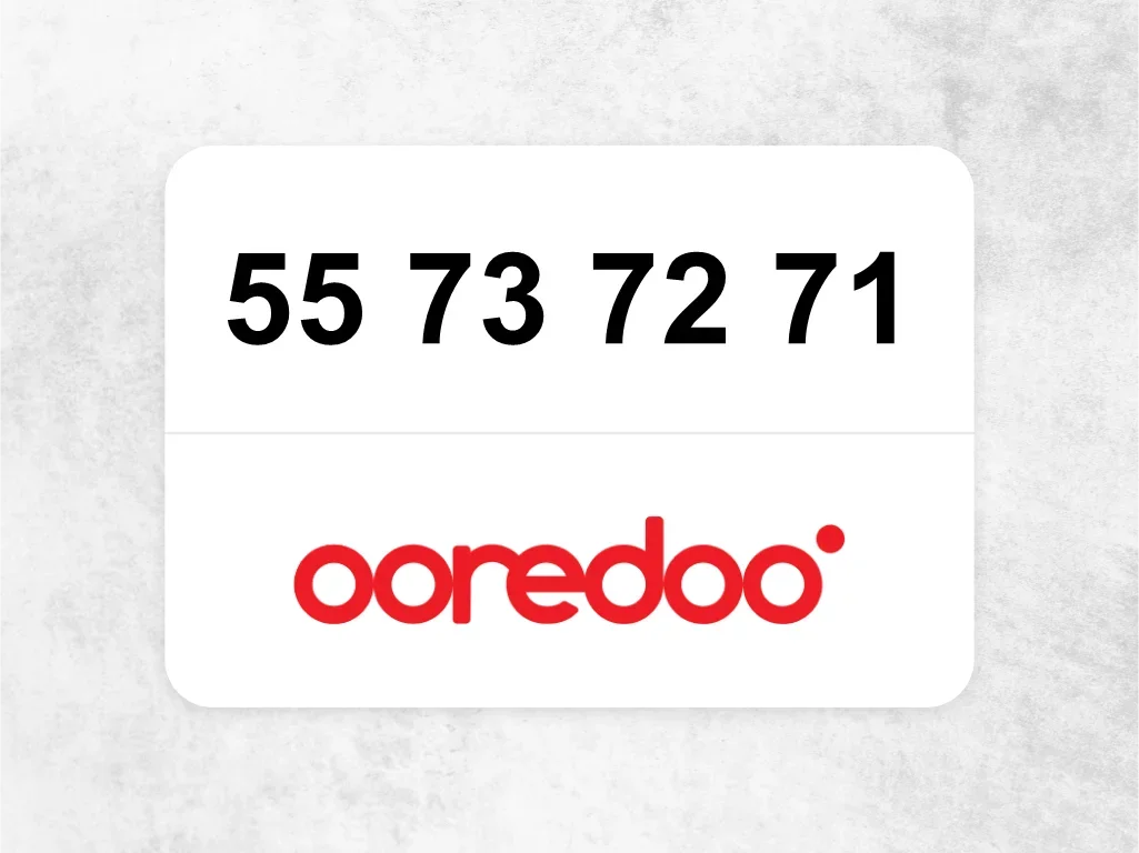 Ooredoo Mobile Phone  55 73 72 71