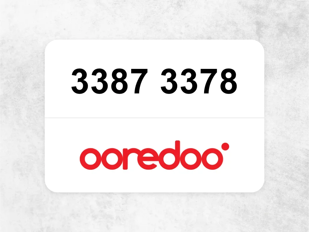 Ooredoo Mobile Phone 3387 3378