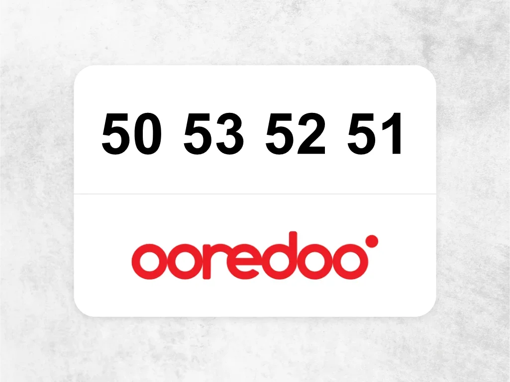 Ooredoo Mobile Phone 50 53 52 51