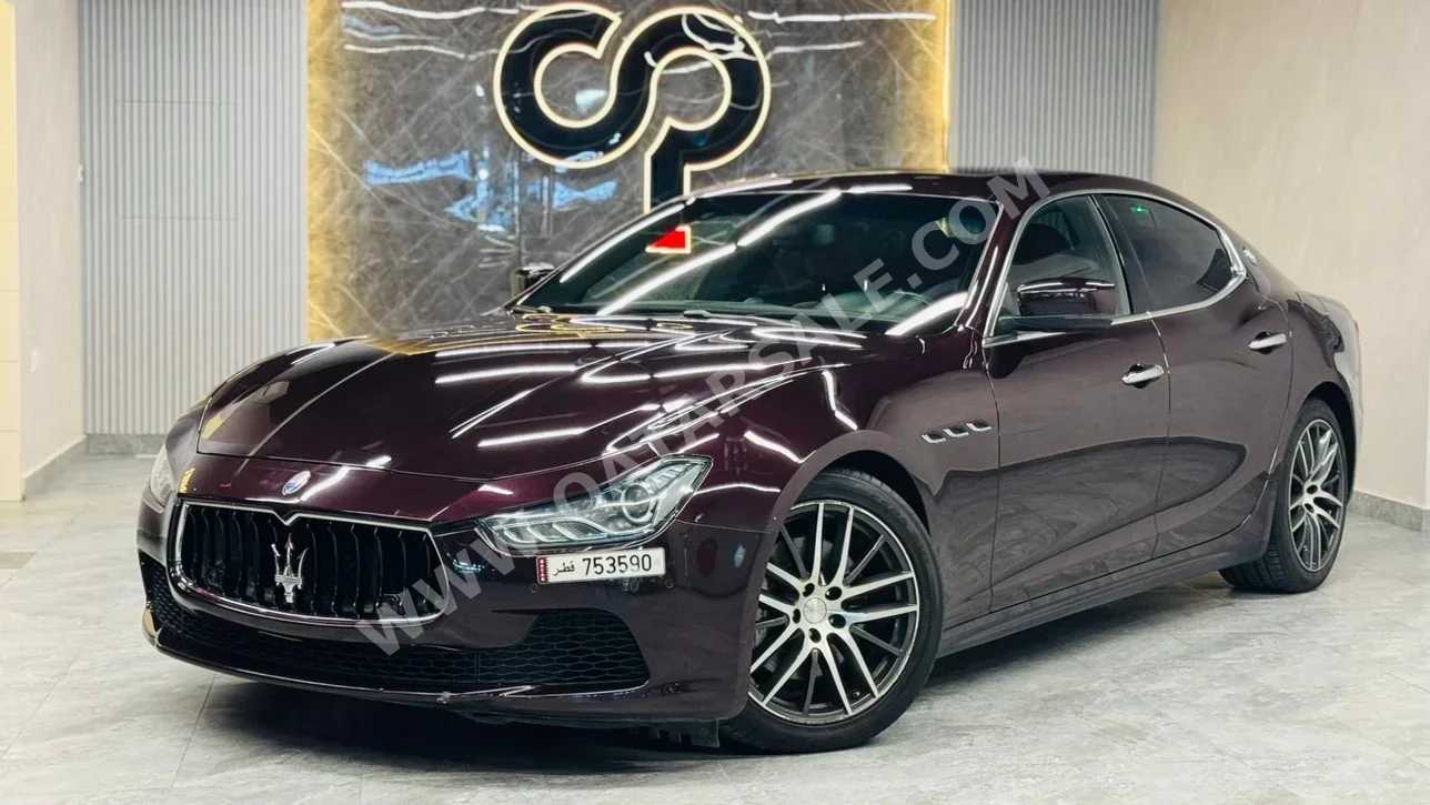 Maserati Ghibli 2015 Automatic 90,000 Km 6 Cylinder Rear Wheel Drive (RWD) Sedan Maroon