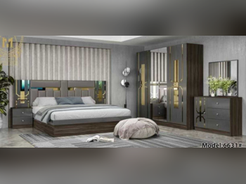 أطقم غرف نوم - قطر ديزاين  - طقم مكون من 4 قطع  - متعدد الألوان