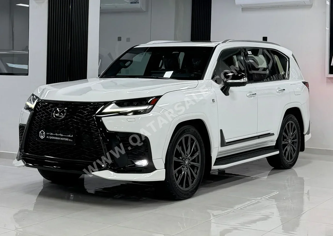 لكزس  ال اكس  600 اف سبورت  2024  اوتوماتيك  57,000 كم  8 سلندر  دفع رباعي  اس يو في  أبيض  تحت الضمان