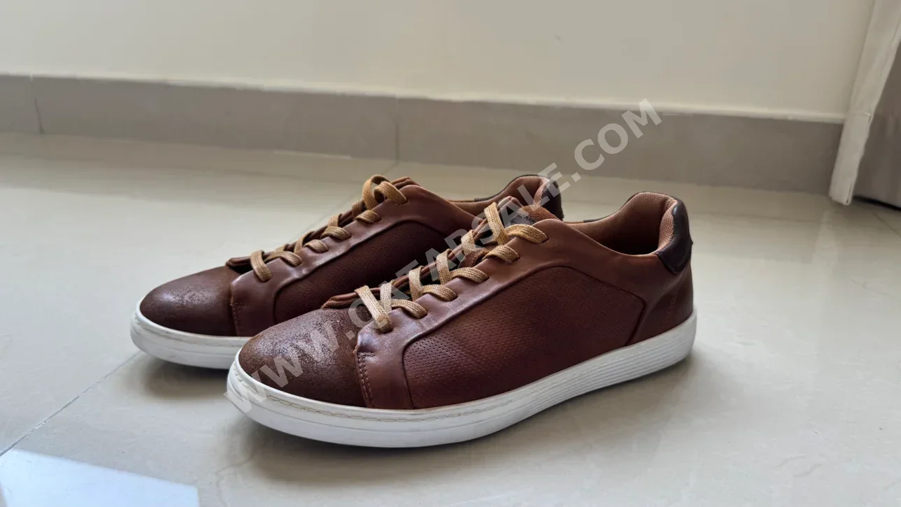 Shoes Faux Leather Brown Size 43 Qatar Men