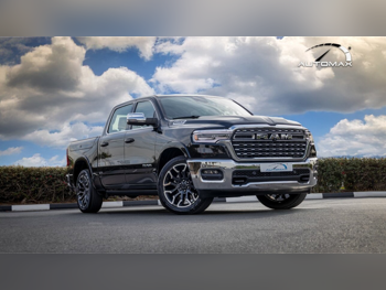 دودج  رام  لونغ هورن  2026  اوتوماتيك  0 كم  6 سلندر  دفع رباعي  بيكب  أسود  تحت الضمان