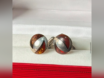 Cufflinks Brown and White