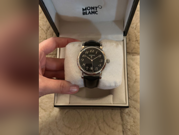 ساعات - مون بلانك  - ساعات ميكانيكية  - أسود  - ساعات رجالي