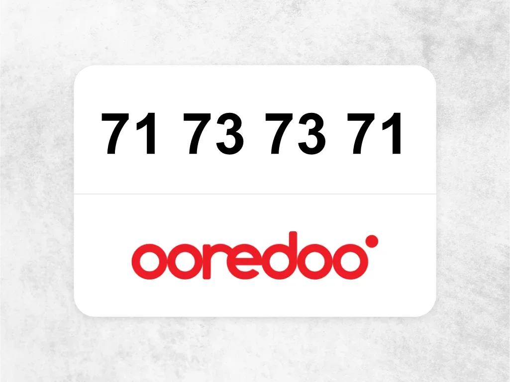 Ooredoo Mobile Phone  71 73 73 71