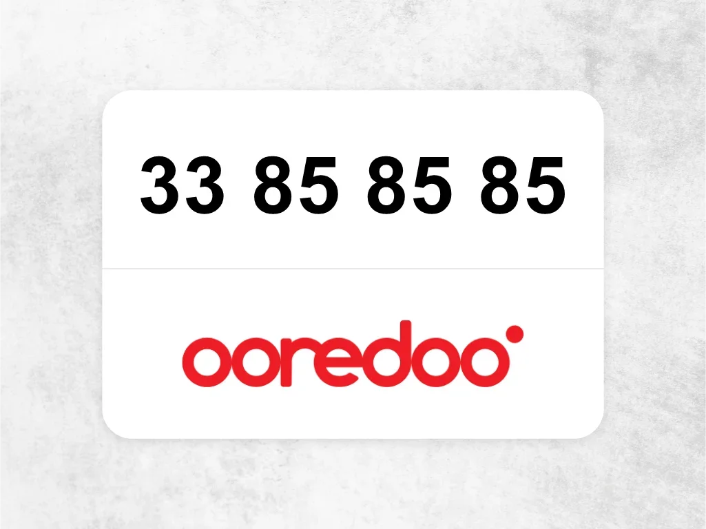 Ooredoo Mobile Phone 33 85 85 85