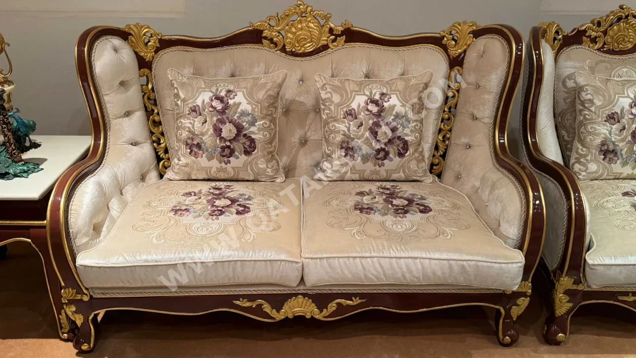 Sofas, Couches & Chairs Sofa Set - Chenille - White - With Table and Side Tables - Sofa Bed