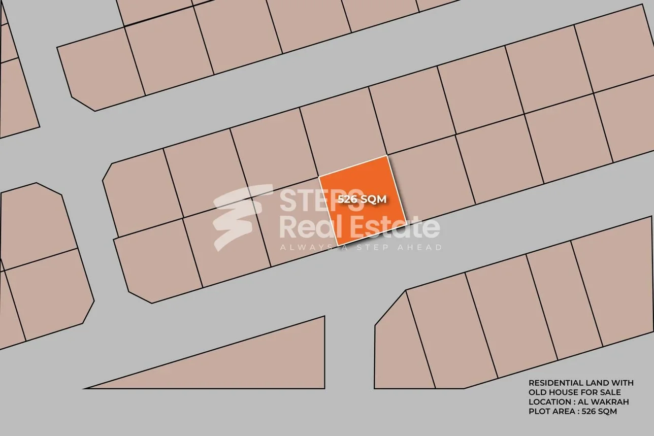 اراضي للبيع في الوكرة - الوكرة -المساحة 526 متر مربع