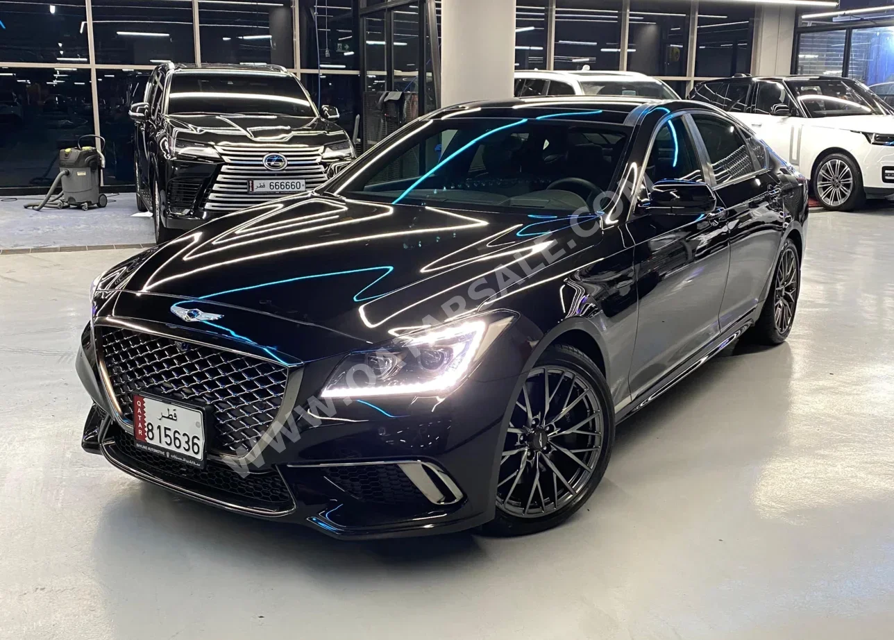 جينيسيس جي 80 2019 اوتوماتيك 60,000 كم 6 سلندر دفع خلفي سيدان أسود