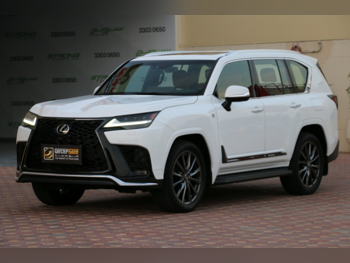 Lexus  LX  600 F Sport  2023  Automatic  60,000 Km  6 Cylinder  Four Wheel Drive (4WD)  SUV  White  With Warranty